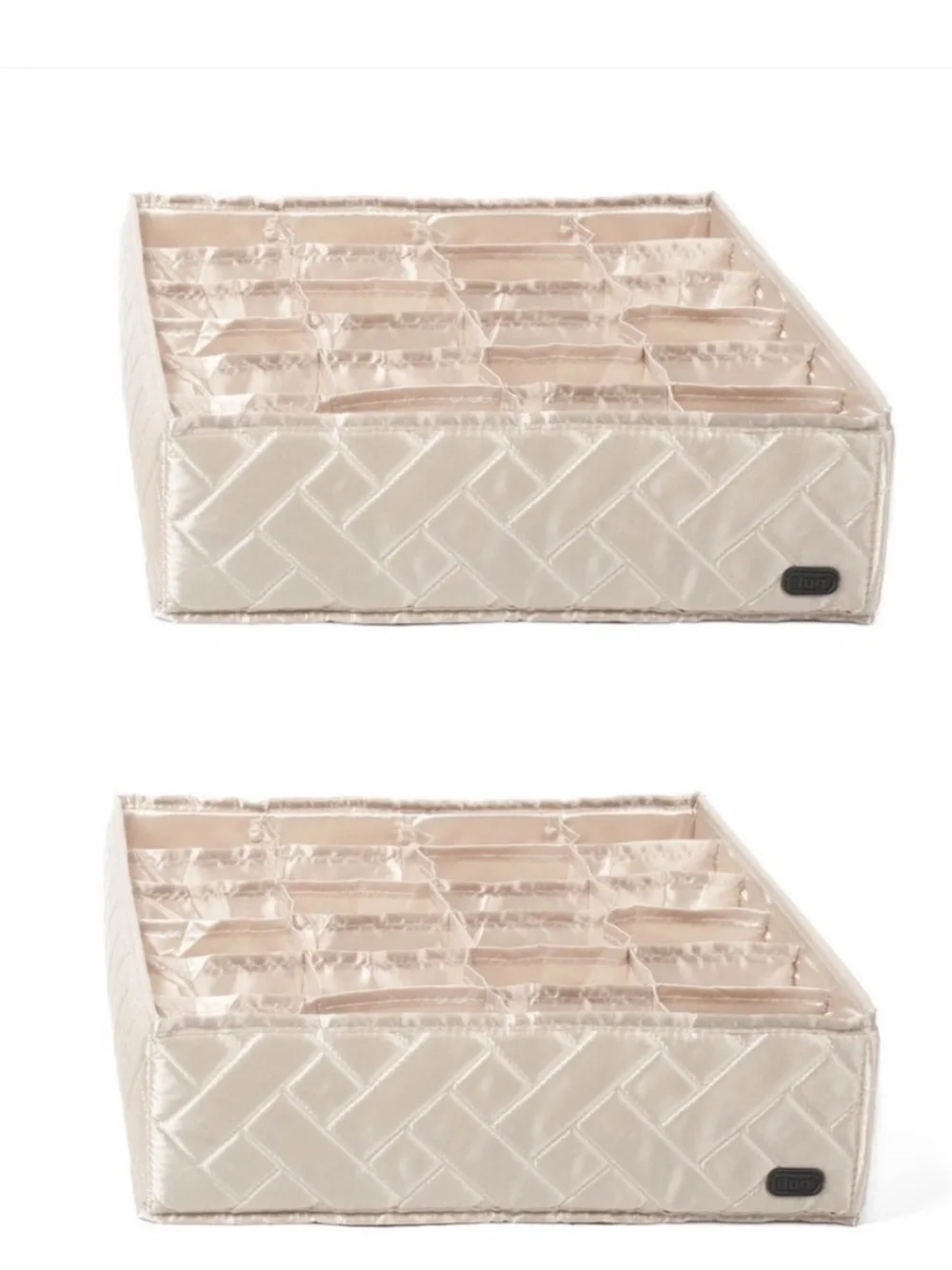 NWT Lug Trolley 2-Piece 24 Pocket Drawer Organizer in Metallic Champagne 🍾 🥂